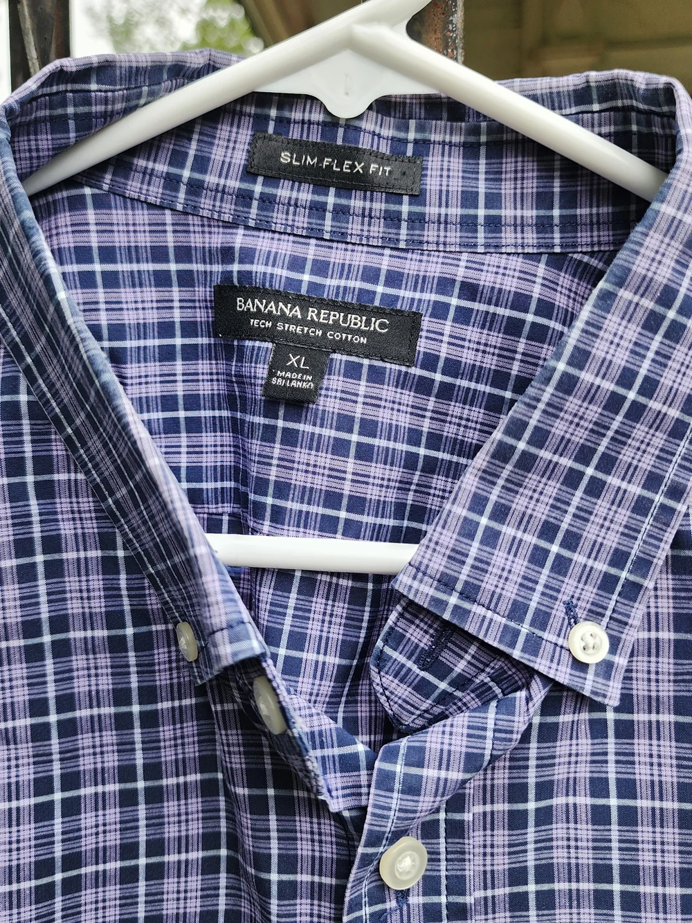 Banana Republic Slim Flex Fit Tech Stretch Cotton Shirt XL